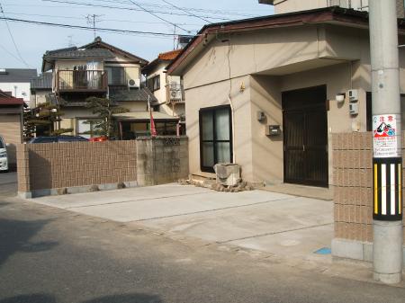 大垣市　駐車場新設　三本木Ｓ様邸